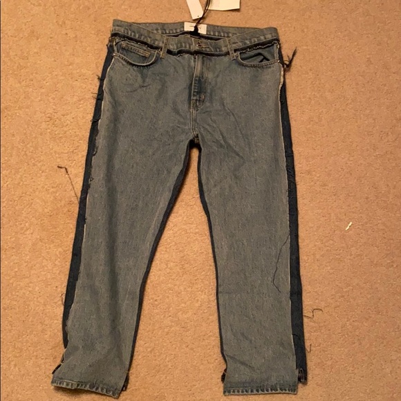 Anthropologie woman’s 2 tone cropped jeans - Picture 1 of 3